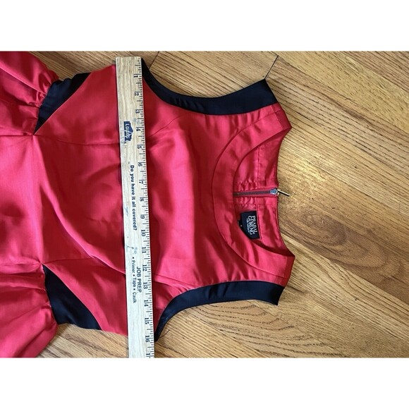 Prabal Gurung Fit Flare Party Dress 4 Red Lined Stretch Polyester Knee Length - Picture 7 of 8